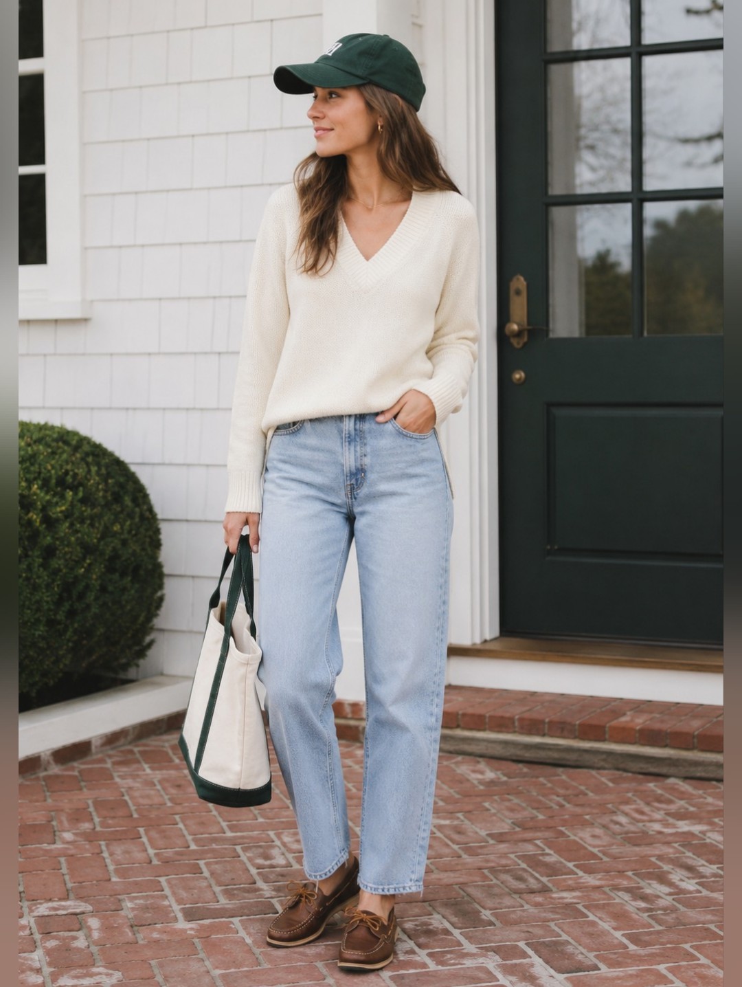 Madewell Arden V-Neck Crop Pullover Sweater Ivory Neutral Preppy Women's Xxs